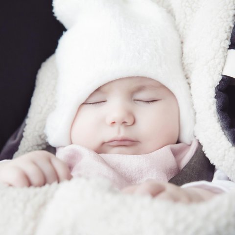 Fleece stroller footmuff
