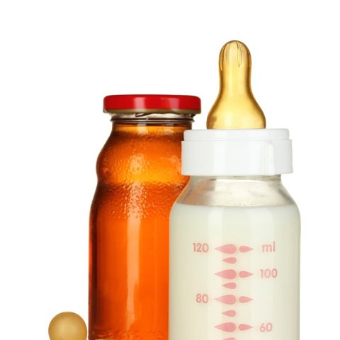 Glass baby bottle