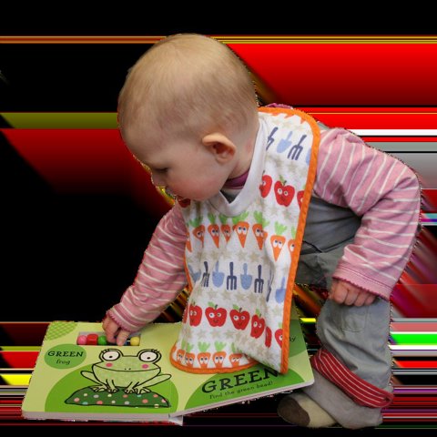 Printed cotton bib